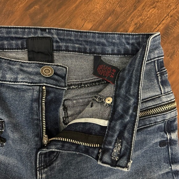 RTA Road to Awe The Jagger Frayed Zip Skinny Jeans *ALTERED* - Picture 4 of 14